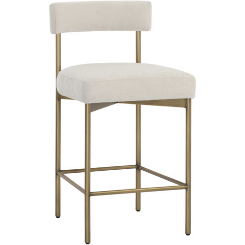Seneca 36.5 inch Antique Brass / Danny Ivory Counter Stool